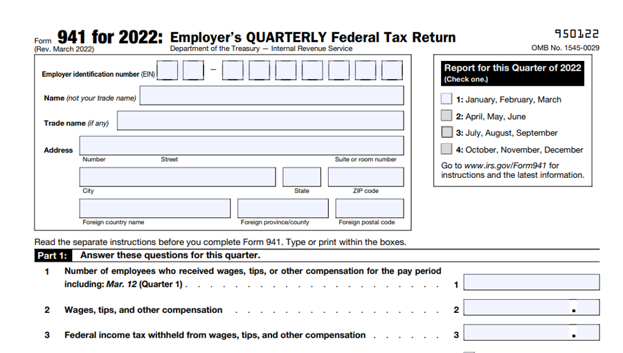 IRS Form 941 for Q2 2021